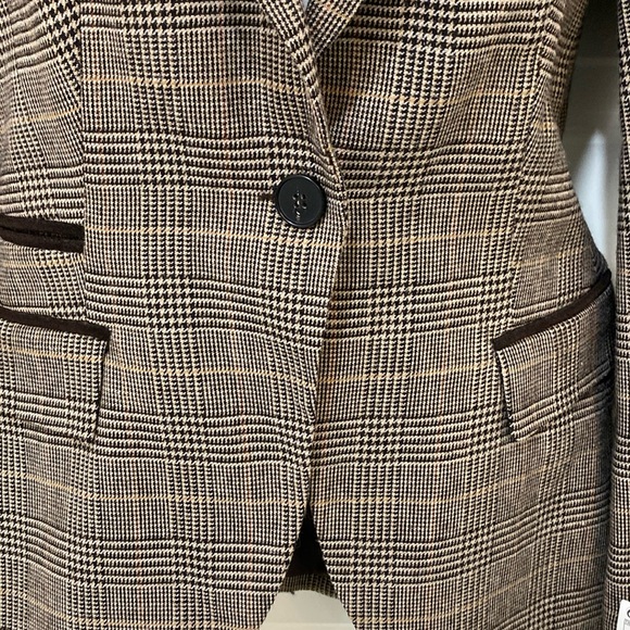 NWT Zara Woman Wool Blend Herringbone Blazer - Sz S - Picture 4 of 9